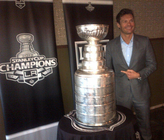 Ryan Seacrest Hanging With The Stanley Cup - September - 2012