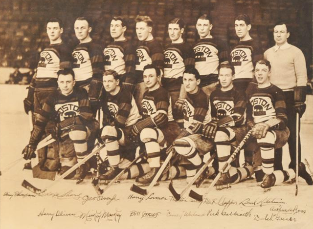 Boston Bruins - Team Photo - Autographed - 1930