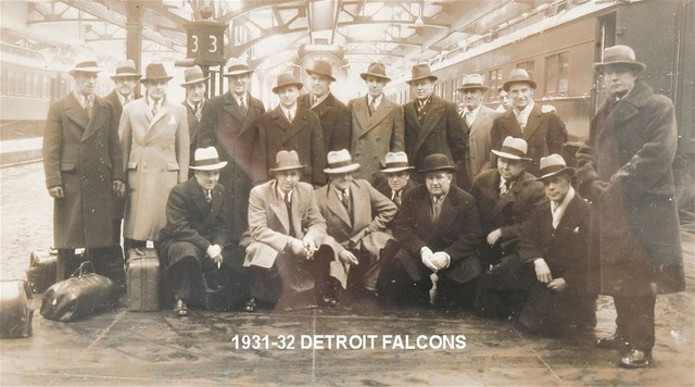 Detroit Falcons at Montreal's Windsor Station - March - 1932