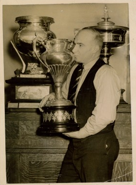Red Stuart Kisses the Allan Cup - 1935 - Halifax Wolverines