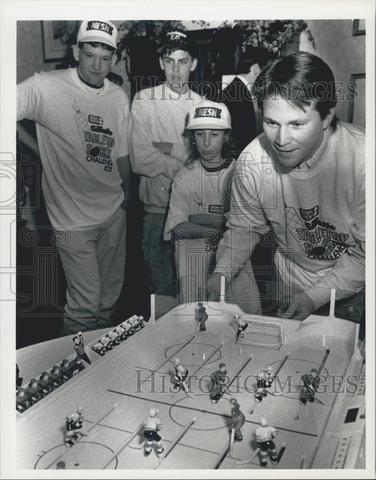 Andy Moog - Playing some Table Top Hockey - Boston - 1992