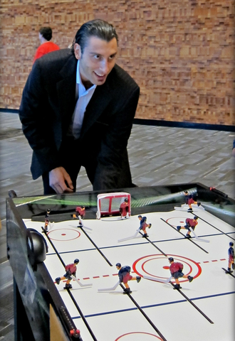 Roberto Luongo Playing Table Hockey - 2010