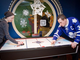 Dion Phaneuf Playing Air Hockey @ Maple Leafs Visit To Sick Kids