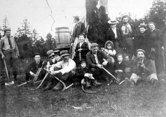 Saturna Island - New Years Day Field Hockey Group - 1898