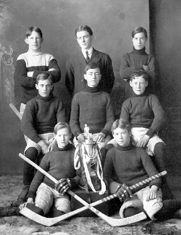 Rossland Hockey Team - Junior Boys - Ice Hockey Champions - 1908