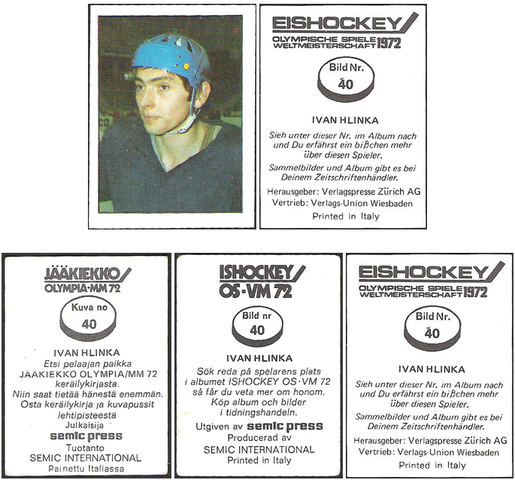 Ivan Hlinka - Verlagspresse Eishockey - #40 - Hockey Card