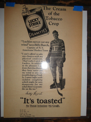 Antique Lucky Strike Cigarettes Ad - New York Americans - 1928