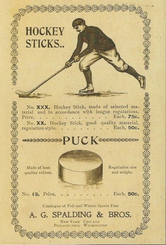 Antique Hockey Sticks Ad - A G Spalding & Bros 