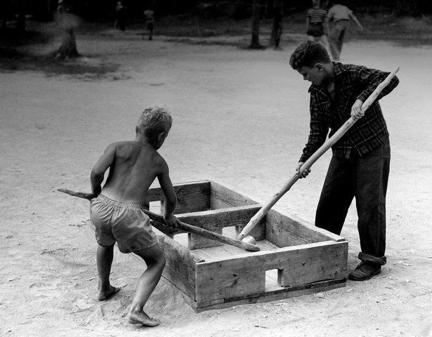 Box Hockey Game at Camp Charlevoix - Michigan - Circa 1940s