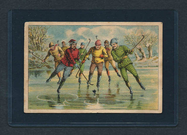 Antique Ice Hockey / Ice Polo - Trade Card - 1888