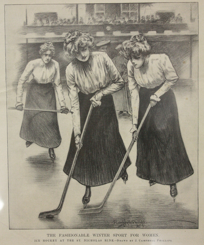 Antique Women's Ice Hockey - St Nicholas Rink - New York - 1900