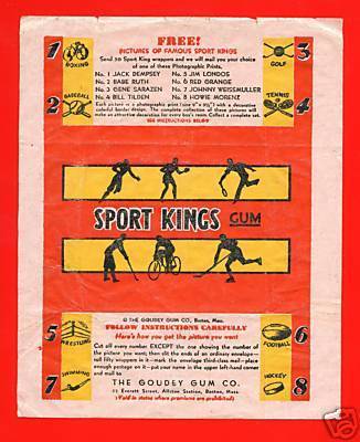 Hockey Card Wrapper 1933