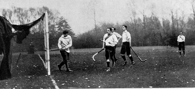 Antique Oxford University Field Hockey Game - November - 1900