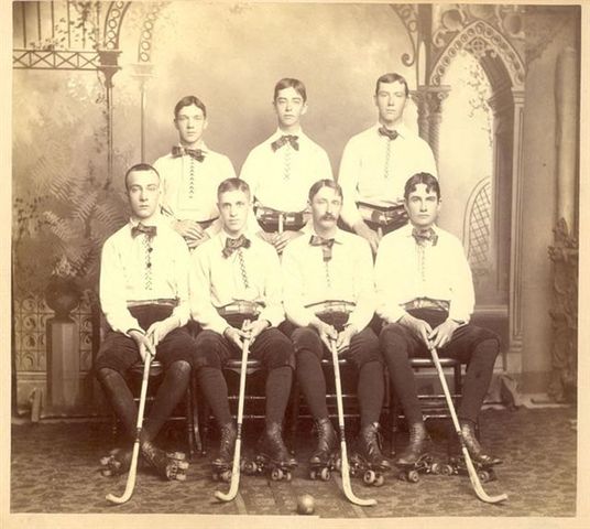 Houghton Roller Polo Team - Champions of Michigan - 1885