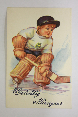 Antique Ice Hockey Postcard - Holland - Circa 1910