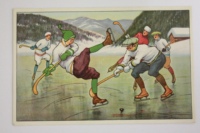 Antique Bandy Ball / Shinty Postcard - 1920s