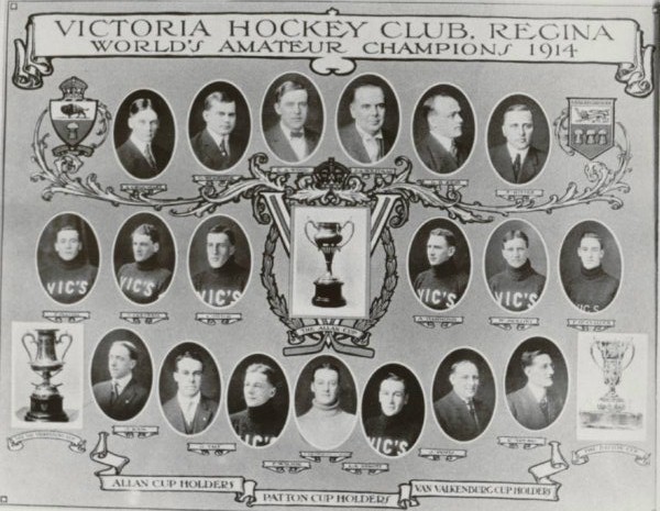 1914 Allan Cup Champions Victoria Hockey Club - Regina Victorias