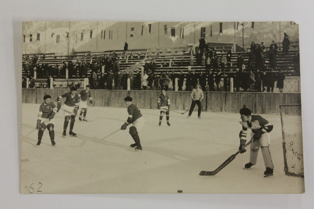 Youth Playing Ice Hockey in Chamonix, France - 1923