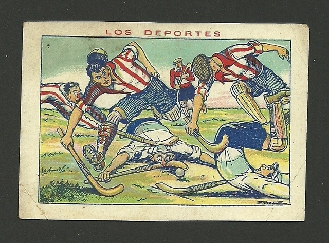 Antique Field Hockey Card - Los Deportes - Spain - 1930s