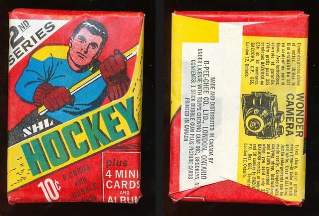 Hockey Card Wrapper 1969