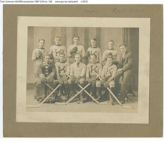 King's College Ice Hockey Team - Windsor - Nova Scotia - 1930 