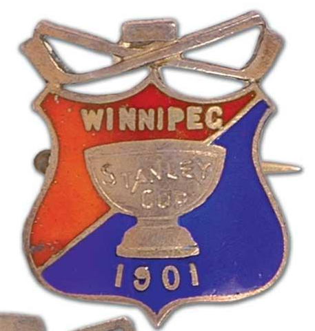 Stanley Cup Pin - Presented to Fred Scanlan - 1901