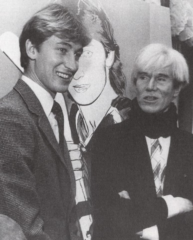 Wayne Gretzky with his Gift - Original Art by Andy Warhol - 1984