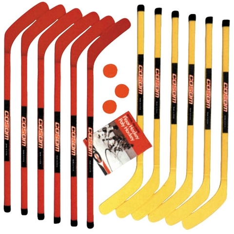Cosom Hockey Stick Set with Pucks
