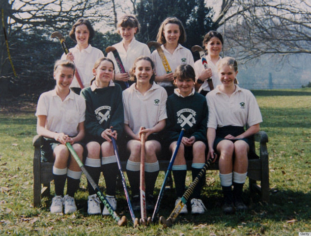 Kate Middleton with her St Andrews School Field Hockey Team