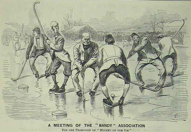A Meeting Of The Bandy Association - 1892 - Antique Print
