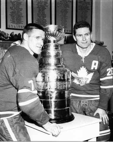 Tim Horton & Allan Stanley with the Stanley Cup - 1964