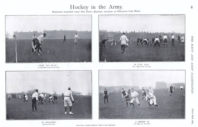 Antique Field Hockey - Hockey in the Army - Print - 1901