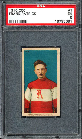 Frank Patrick - C56 - Imperial Tobacco Hockey Card- No1 - 1910 