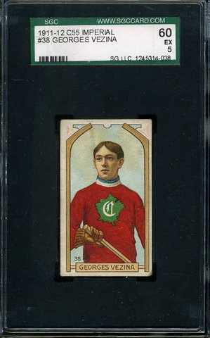Georges Vezina - C55 - Imperial Tobacco Hockey Card - 1911