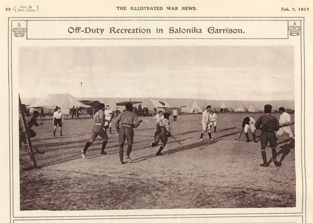 Antique Military Field Hockey - Salonika - 1917