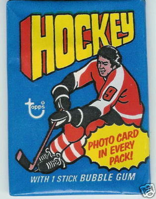 Hockey Card Wrapper 1976