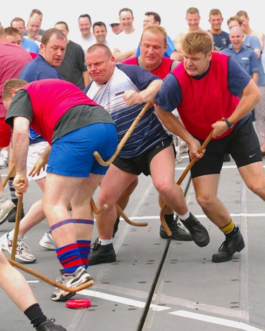 Deck Hockey Battle - Officers from HMS Lancaster - 2008