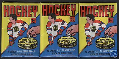 Hockey Card Wrapper 1980