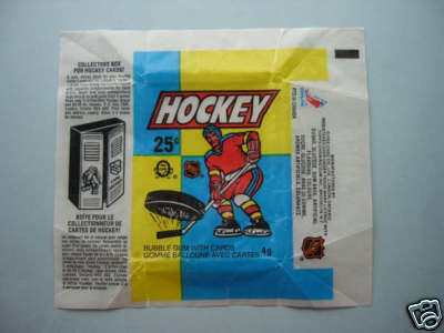 Hockey Card Wrapper 1983 1