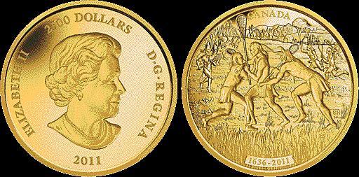 375th Anniversary of Lacrosse Gold Coin - 1 KG Solid Gold - 2011