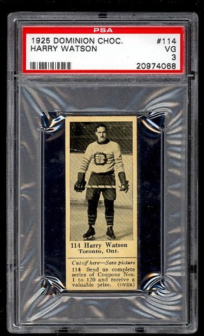 Harry Watson - Dominion Chocolate Hockey Card - 1925