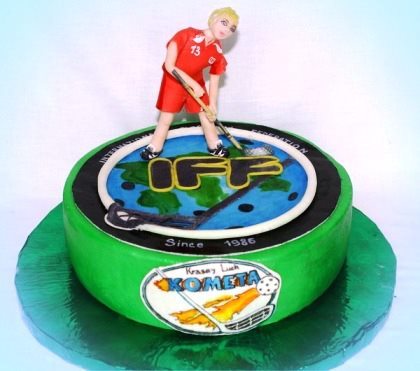 Floorball Cake - Made by U12 Ukrainian Team, Kometa