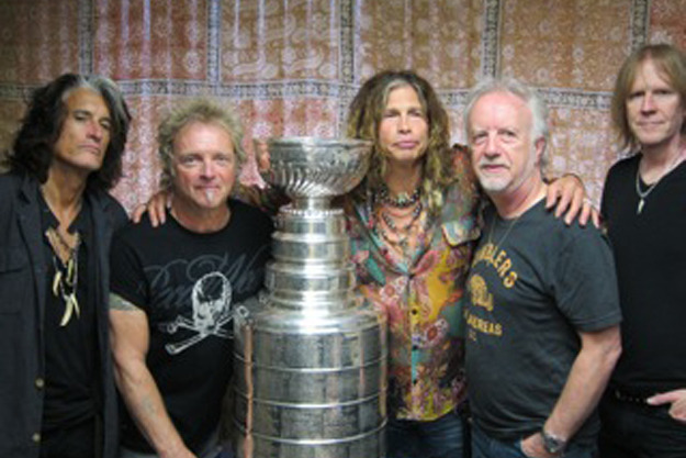 Aerosmith with the Stanley Cup in Pandora's Box - 2011