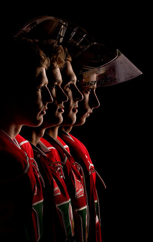 Zach Fucale, Jonathan Drouin, and Nathan MacKinnon from the