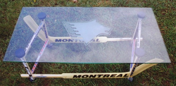Hockey Stick Coffee Table - Made With Goalie Sticks