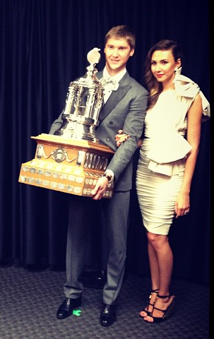 Sergei Bobrovsky & Wife Olga Celebrate Winning The Vezina Trophy