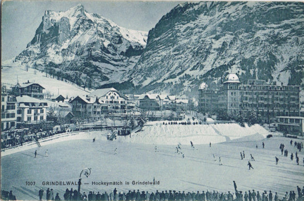Antique Ice Hockey Game - Grindelwald - Switzerland - 1907