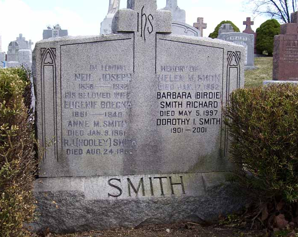 Hooley Smith - Reginald Joseph Smith - Grave - Tombstone - 
