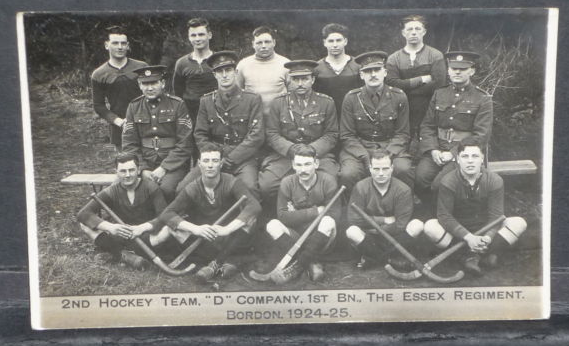 Antique Field Hockey - Essex Regiment - D Company - Bordon 1924