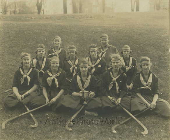 Antique Field Hockey - Baldwin School Girls Team - 1919